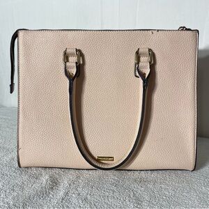 Aldo Light Blush Pink Faux Pebbled Leather Handbag Purse Tote